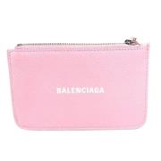 Pre-owned Leather wallets Balenciaga Vintage , Pink , Dames