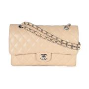 Pre-owned Leather chanel-bags Chanel Vintage , Beige , Dames