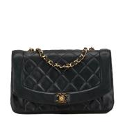 Pre-owned Leather chanel-bags Chanel Vintage , Black , Dames