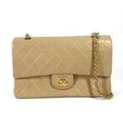 Pre-owned Leather chanel-bags Chanel Vintage , Brown , Dames