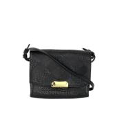 Pre-owned Leather crossbody-bags Burberry Vintage , Black , Dames