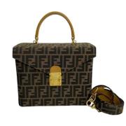 Pre-owned Canvas handbags Fendi Vintage , Brown , Dames