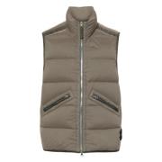 Bruine Puffer Vest Jas Stone Island , Brown , Heren