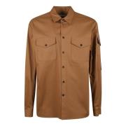 Logo Tape Multicolor Shirt Alexander McQueen , Brown , Heren