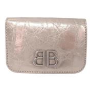 Pre-owned Leather wallets Balenciaga Vintage , Beige , Dames