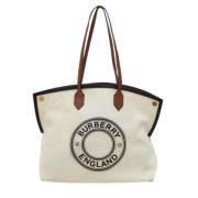 Pre-owned Leather totes Burberry Vintage , Beige , Dames