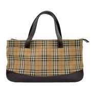 Pre-owned Canvas handbags Burberry Vintage , Beige , Dames