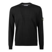 Stijlvolle Gebreide Trui voor Mannen Stone Island , Black , Heren