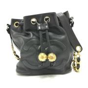 Pre-owned Leather chanel-bags Chanel Vintage , Black , Dames