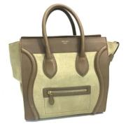 Pre-owned Leather handbags Celine Vintage , Beige , Dames