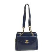 Pre-owned Fabric chanel-bags Chanel Vintage , Blue , Dames