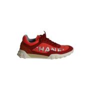 Pre-owned Leather sneakers Chanel Vintage , Red , Dames