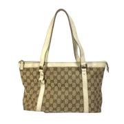 Pre-owned Canvas gucci-bags Gucci Vintage , Beige , Dames