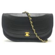 Pre-owned Leather chanel-bags Chanel Vintage , Black , Dames