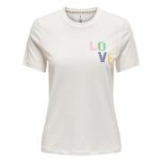 T-shirt Only , White , Dames