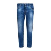 Blauwe Katoenen Denim Skater Jeans Dsquared2 , Blue , Heren