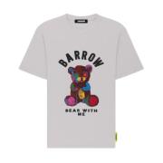 Katoenen T-shirt met Teddy Bear Print Barrow , Gray , Heren