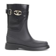 Gedurfde Rainboot VLogo Editie Valentino Garavani , Black , Dames