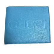 Pre-owned Leather wallets Gucci Vintage , Blue , Heren