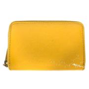 Pre-owned Leather wallets Gucci Vintage , Yellow , Dames