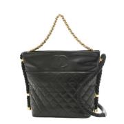 Pre-owned Leather chanel-bags Chanel Vintage , Black , Dames