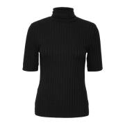 Zwarte Rollneck Blouse Coltrui My Essential Wardrobe , Black , Dames