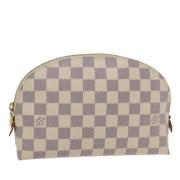 Pre-owned Canvas pouches Louis Vuitton Vintage , White , Dames