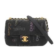 Pre-owned Denim chanel-bags Chanel Vintage , Black , Dames