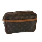 Pre-owned Canvas clutches Louis Vuitton Vintage , Brown , Dames