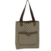 Pre-owned Leather totes Gucci Vintage , Beige , Dames