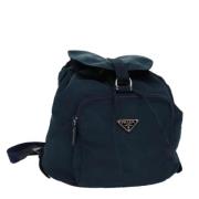 Pre-owned Nylon backpacks Prada Vintage , Blue , Dames