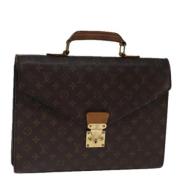 Pre-owned Canvas briefcases Louis Vuitton Vintage , Brown , Heren