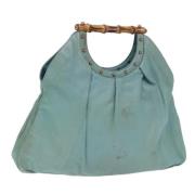 Pre-owned Leather totes Gucci Vintage , Blue , Dames