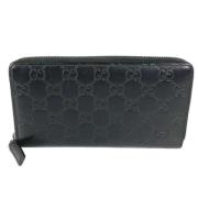 Pre-owned Leather wallets Gucci Vintage , Black , Dames