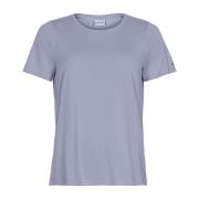 Hart Detail Dusty Blue T-Shirt IN Front , Blue , Dames