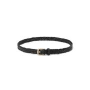 Eenvoudige Leren Riem - Chilapw Be Part Two , Black , Dames