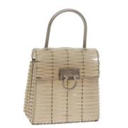 Pre-owned Vinyl handbags Salvatore Ferragamo Pre-owned , Beige , Dames