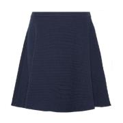 Blauwe Waffle Knit A-Lijn Rok Emporio Armani , Blue , Dames