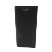 Pre-owned Leather wallets Yves Saint Laurent Vintage , Black , Heren