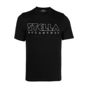 Fantasia Logo Print T-Shirt Stella McCartney , Black , Dames