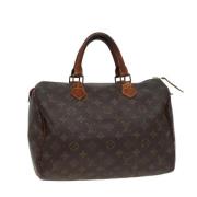 Pre-owned Canvas handbags Louis Vuitton Vintage , Brown , Dames