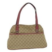 Pre-owned Canvas totes Gucci Vintage , Beige , Dames