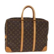 Pre-owned Canvas briefcases Louis Vuitton Vintage , Brown , Dames