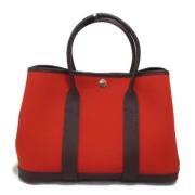 Pre-owned Fabric totes Hermès Vintage , Red , Dames