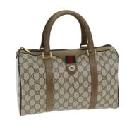 Pre-owned Leather handbags Gucci Vintage , Beige , Dames