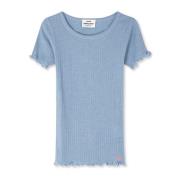 Poederblauwe Trixy Top & T-shirt Mads Nørgaard , Blue , Dames