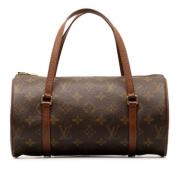 Pre-owned Canvas handbags Louis Vuitton Vintage , Brown , Dames