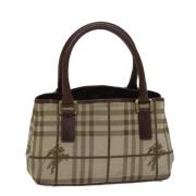 Pre-owned Canvas handbags Burberry Vintage , Beige , Dames