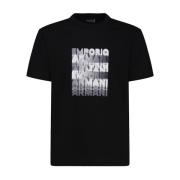 Klassiek Zwart Katoenen T-Shirt Emporio Armani , Black , Heren