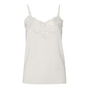 Kant Singlet Lingerie Gebroken Wit Soaked in Luxury , White , Dames